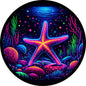 STICKER - Starfish - Amp Up Your Wardrobe with an Trippy, Eye-Catching Fluorescent Thread Magic - 4"