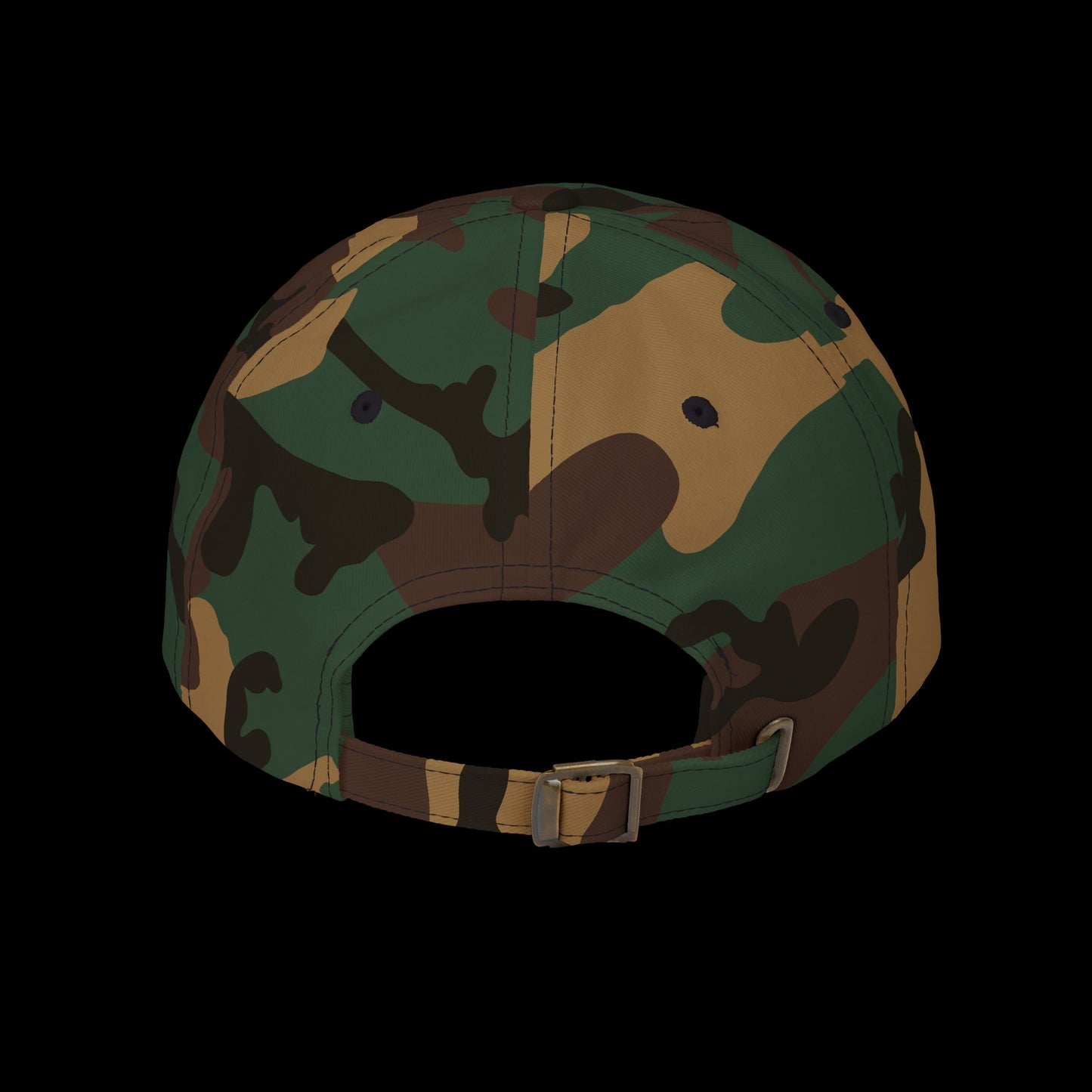 Camo Dad Cap with White Laurel Emblem — Classic Casual Baseball Hat