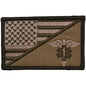 EMT Caduceus Star of Life USA Flag - 2.25x3.5 Patch