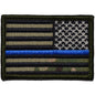 Reverse Thin Blue Line Police US Flag - 2x3 Patch