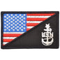 Navy SCPO Senior Chief Petty Officer USA Flag - 2.25x3.5 Patch