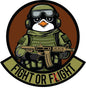STICKER January 2024 POTM - Tactical Penguin Fight or Fight - 3.5"