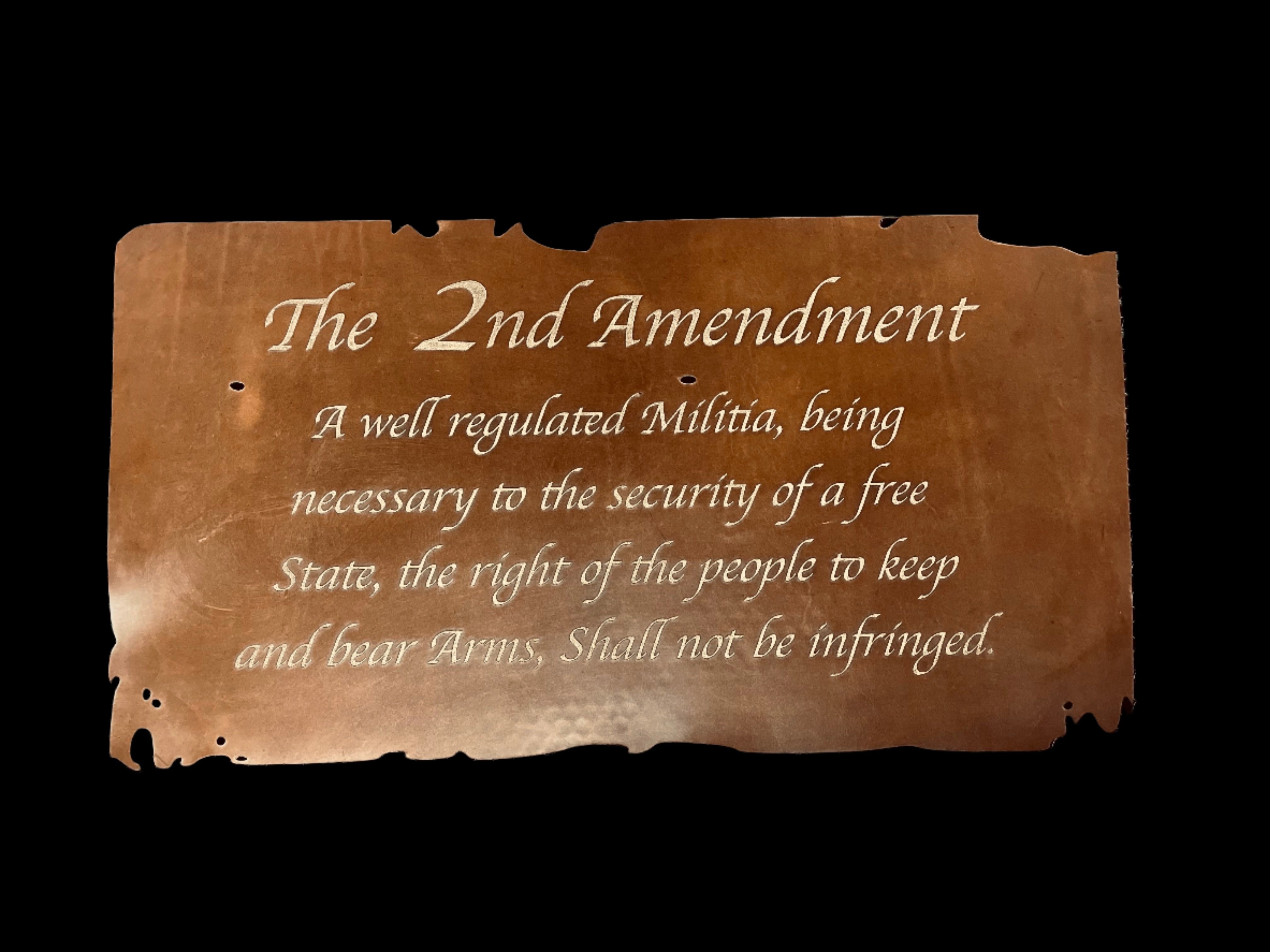 2nd Amendment with gold inlay